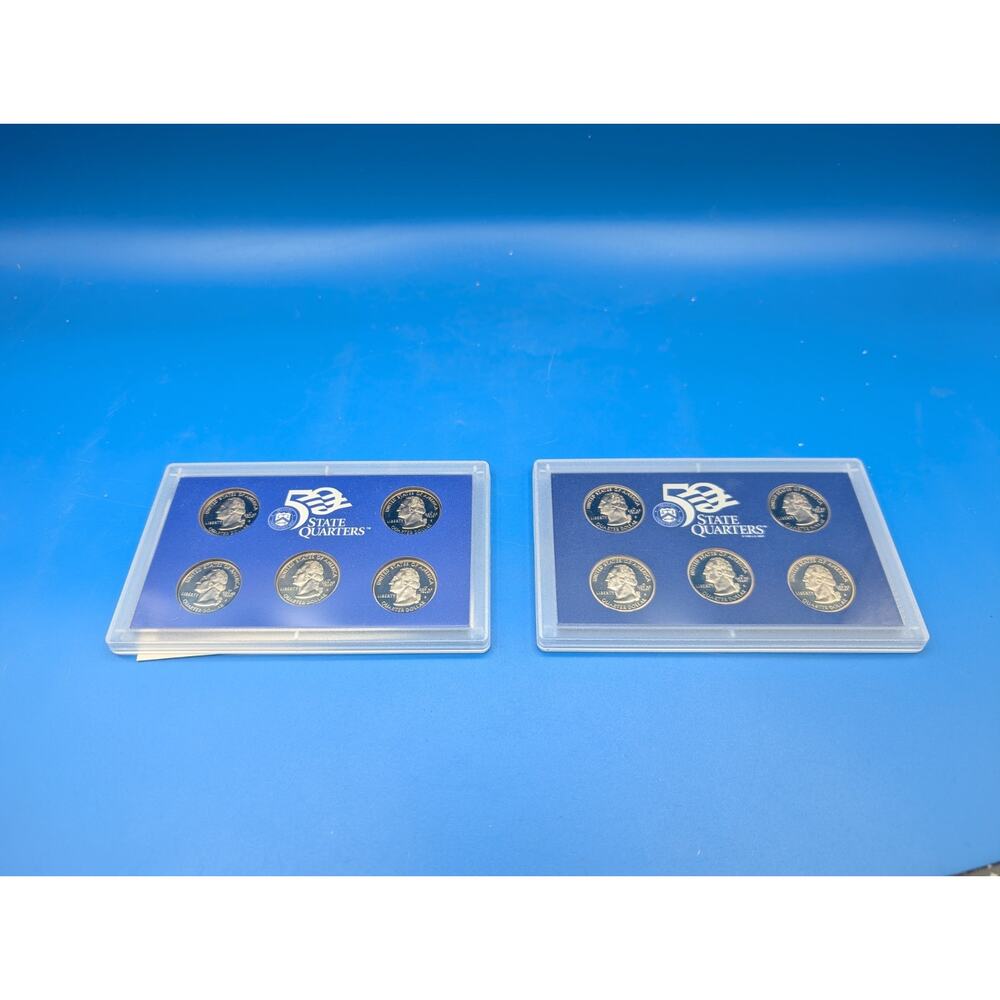 1999 United States Mint 50 State Quarters Proof Set COA LOT of 2!